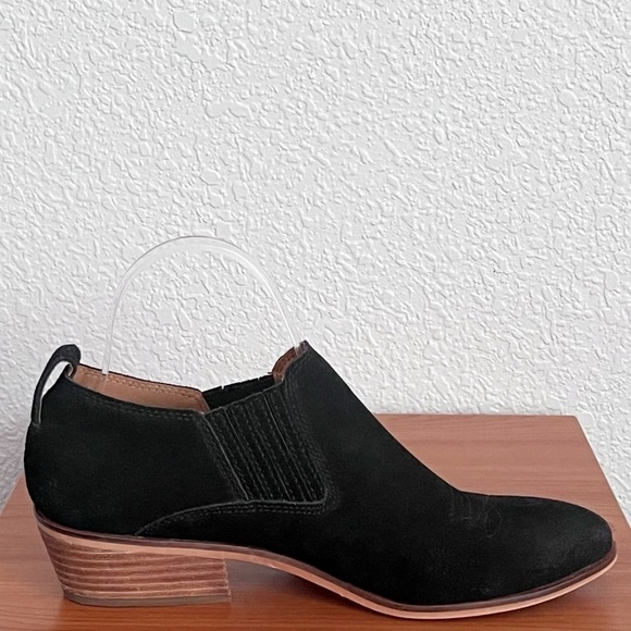 Frye & Co Rubie Western Southwestern Rodeo Slip On Black Suede Ankle Bootie 8M - Picture 7 of 15